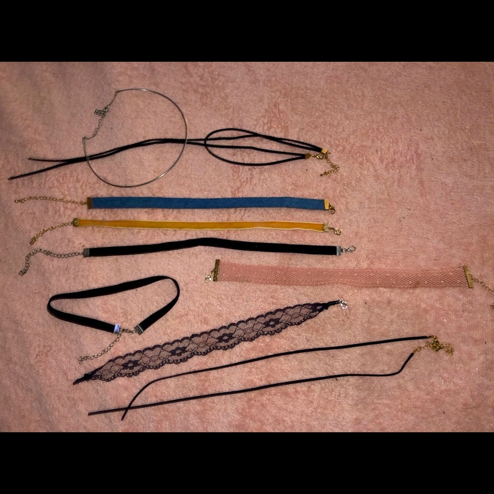 Set of 9 adorable chokers